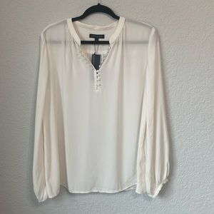 Banana Republic Long-sleeve Blouse Ivory Sz M